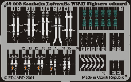 1/48 Aircraft- Seatbelts Luftwaffe Fighter WWII (Painted)