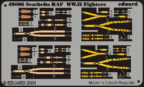 1/48 Aircraft- Seatbelts RAF WWII (Painted)