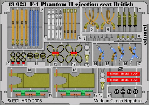 1/48 Aircraft- F4 Ejection Seat for HSG & RVL (Painted)