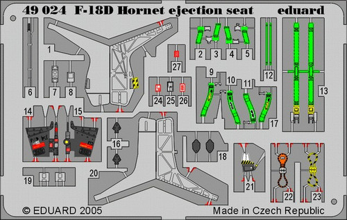 1/48 Aircraft- F18D Hornet Ejection Seat for HSG (Painted) (D)