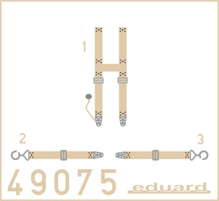 1/48 Aircraft- Seatbelts Super Fabric-Type SSW D III for EDU (Painted)