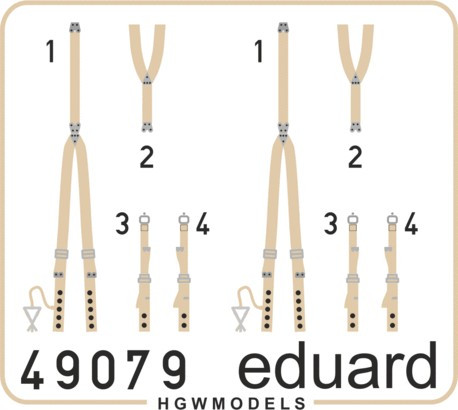 1/48 Aircraft- Seatbelts Super Fabric-Type RAF WWII (Painted)
