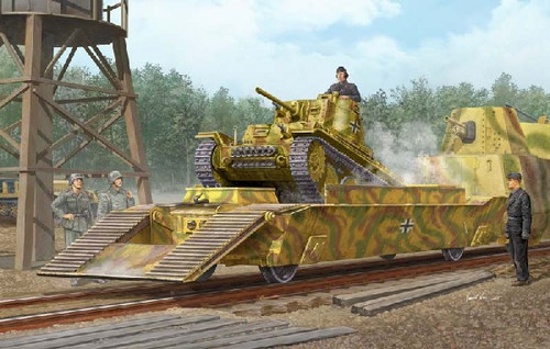 1/35 WWII German Army Panzertragerwagen Tank Transport Flatcar