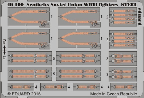 1/48 Aircraft- Seatbelts Soviet Union Steel Fighter WWII (Painted)