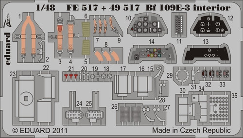 1/48 Aircraft- Bf109E3 for ARX (Painted Self Adhesive)