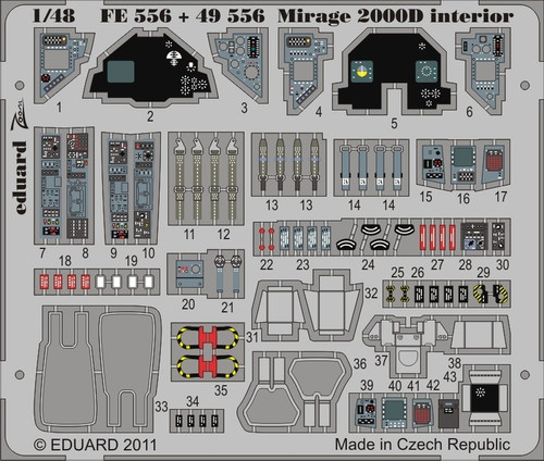 1/48 Aircraft- Mirage D Interior for KIN (Painted Self Adhesive) (D)