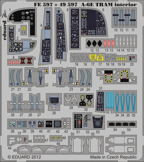 1/48 Aircraft- A6E TRAM Interior for KIN (Painted Self Adhesive) (D)