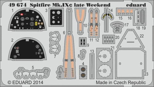 1/48 Aircraft- Spitfire Mk IXc Late Weekend for EDU (Painted)