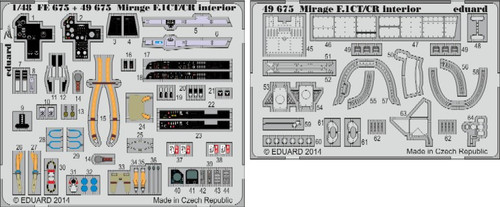 1/48 Aircraft- Mirage F 1CT/CT Interior for KTY (Painted Self Adhesive)