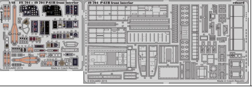 1/48 Aircraft- P61B Front Interior for LNR (Painted Self Adhesive)