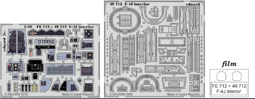 1/48 Aircraft- F4J Interior for ACY (Painted Self Adhesive)
