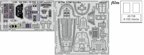 1/48 Aircraft- A10C Interior for ITA (Painted Self Adhesive)