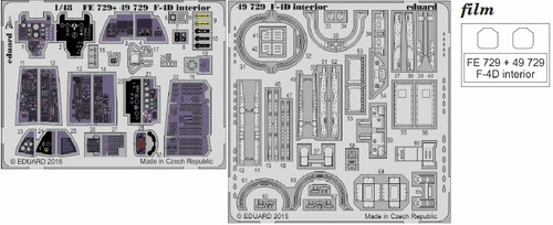 1/48 Aircraft- F4D Interior for ACY (Painted Self Adhesive)