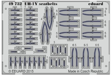 1/48 Aircraft- Seatbelts UH1Y for KTY (Painted)