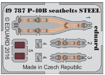 1/48 Aircraft- Seatbelts P40B Steel for ARX (Painted)