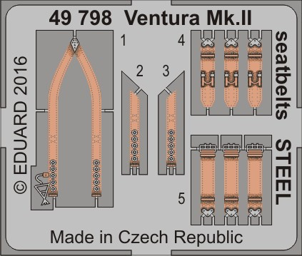 1/48 Aircraft- Seatbelts Ventura Mk II Steel for RVL (Painted)