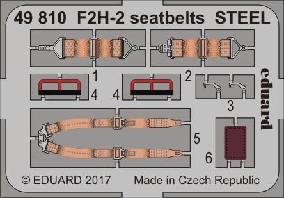 1/48 Aircraft- Seatbelts F2H2 Steel for KTY (Painted)