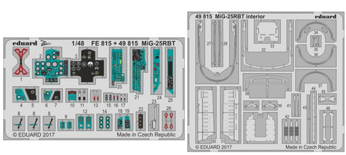 1/48 Aircraft- MiG25RBT Interior for ICM (Painted)