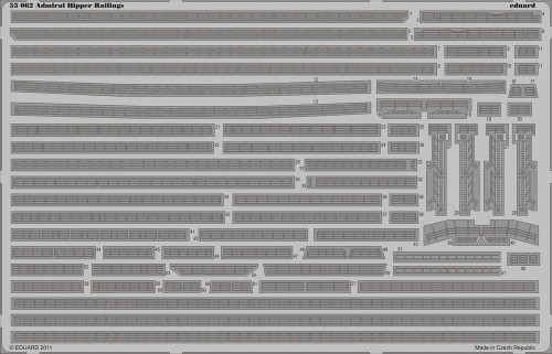 1/350 Ship- Admiral Hipper Railings for TSM