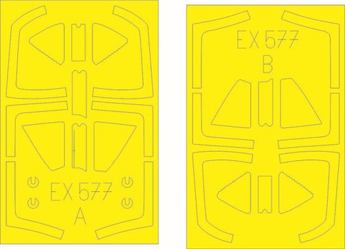 1/48 Mask Aircraft- Harrier T2/T4/T8 TFace for KIN
