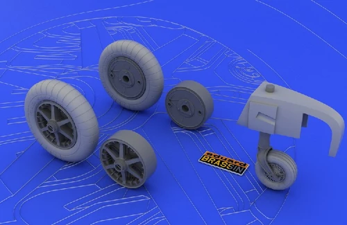 1/32 Aircraft- Bf109E Wheels for EDU (Photo-Etch & Resin)