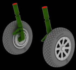 1/32 Aircraft- F4U1 Wheels for TAM (Resin)