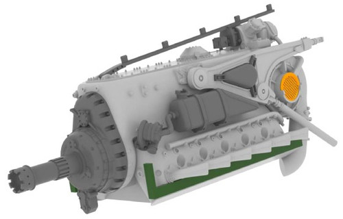 1/32 Aircraft- Bf109G6 Engine for RVL (Photo-Etch & Resin)