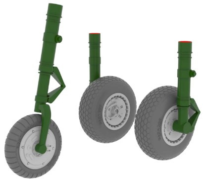 1/32 Aircraft- Me262 Wheels for TSM (Resin)