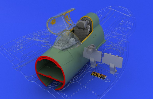 1/48 Aircraft- MiG21MF Interior Early for EDU (Photo-Etch & Resin) (D)