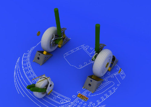 1/48 Aircraft- Su27 Wheels for ACY (Photo-Etch & Resin)