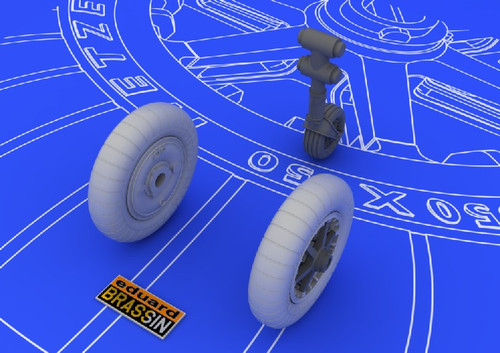 1/48 Aircraft- Bf109 Wheels for EDU (Resin)