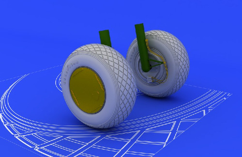 1/48 Aircraft- PV1 Wheels for RMX (Photo-Etch &  Resin)