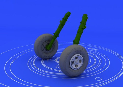 1/48 Aircraft- Spitfire Wheels 4-Spoke for EDU (Resin)