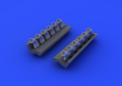 1/48 Aircraft- Spitfire Exhaust Stacks Rounded for EDU (Resin)