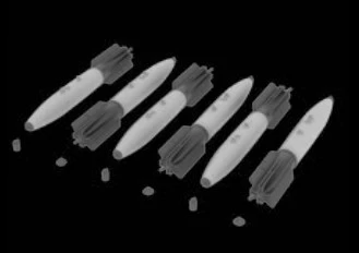 1/48 Aircraft- Early Mk82 Bombs w/Airbrake (Decals & Resin)