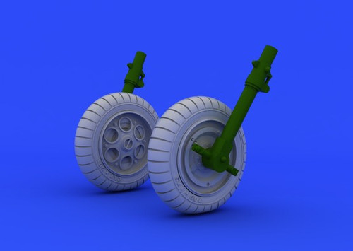 1/48 Aircraft- Fw190 Main Undercarriage Wheels Early for EDU (Resin)