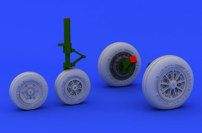 1/48 Aircraft- F104 Undercarriage Wheels Late for HSG (Resin)