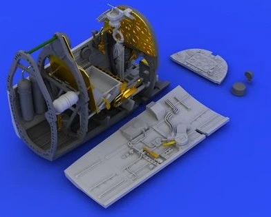1/48 Aircraft- Spitfire Mk VIII Cockpit for EDU (Photo-Etch & Resin)