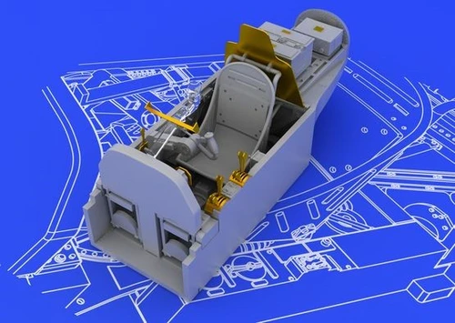 1/48 Aircraft- P38J Cockpit for ACY (Photo-Etch & Resin)