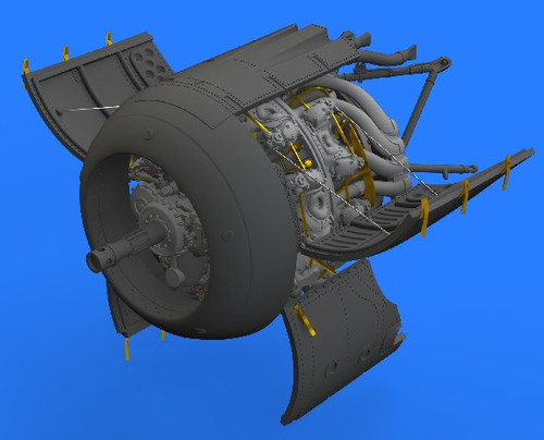 1/48 Aircraft- Fw190A5 Engine for EDU (Photo-Etch & Resin)