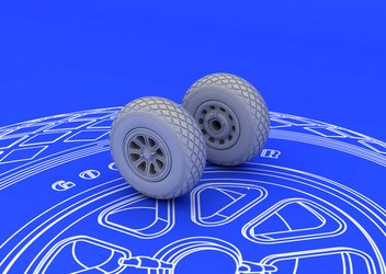 1/72 Aircraft- P51 Wheels for EDU (Resin)