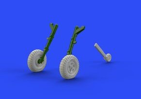 1/72 Aircraft- Spitfire Mk IX Wheels 5-Spoke w/Pattern Tire for EDU (Decals & Resin)