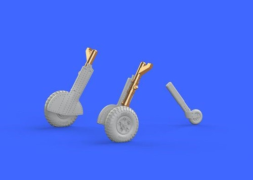 1/72 Aircraft- Spitfire Mk IX Legs w/5-Spoke Wheels Pattern for EDU (Bronze & Resin)