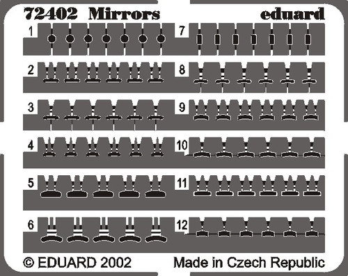 1/72 Aircraft- Mirrors