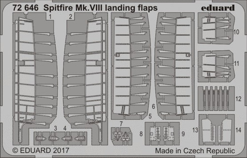 1/72 Aircraft- Spitfire Mk VIII Landing Flaps for EDU