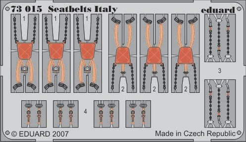 1/72 Aircraft- Seatbelts Italy WWII (Painted)