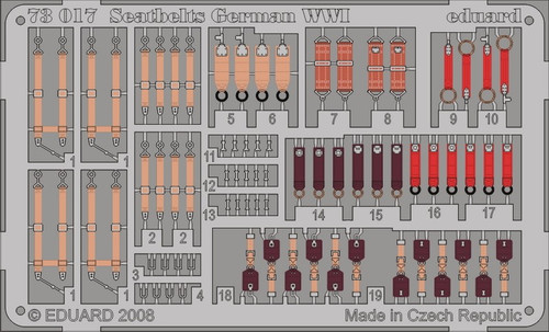 1/72 Aircraft- Seatbelts German WWI (Painted)