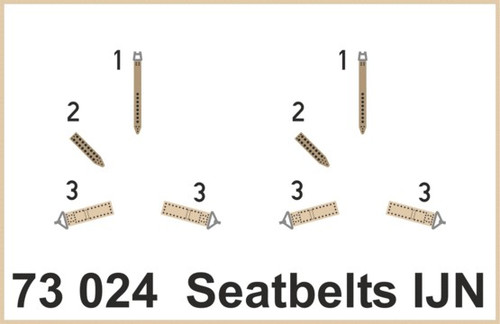 1/72 Aircraft- Seatbelts Fabric-Type IJN (Painted)