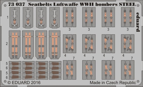 1/72 Aircraft- Seatbelts Luftwaffe Steel Bomber WWII (Painted)