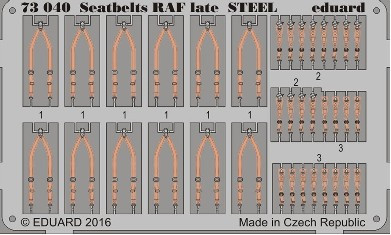 1/72 Aircraft- Seatbelts RAF Late Steel (Painted)